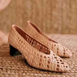 New - Sezane Anya Low Shoe Size 38 - Braided Natural